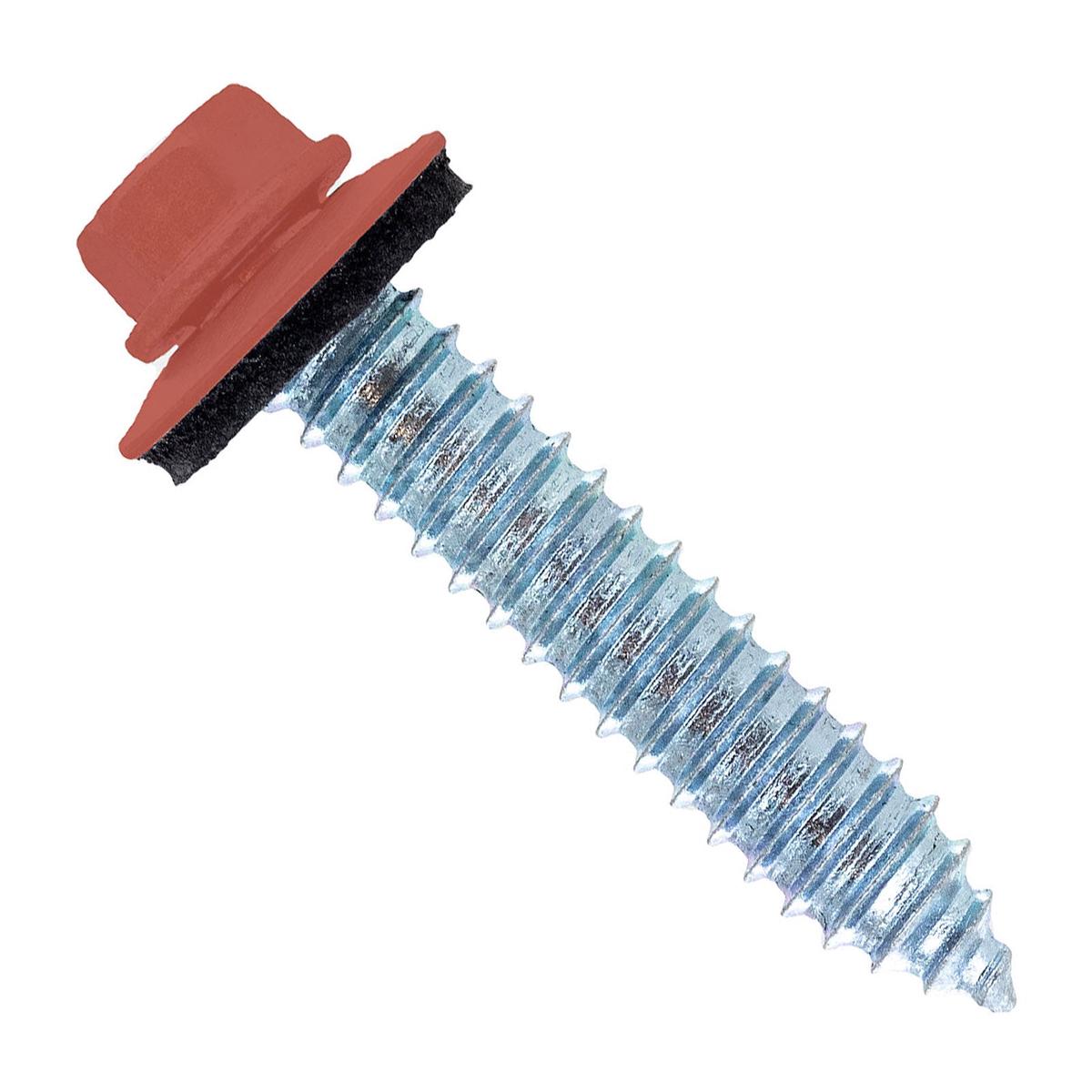ST Fastening #17 x 1-1/2" Tapping Steelbinder Metal Roofing Screw - Crimson - Pkg 250