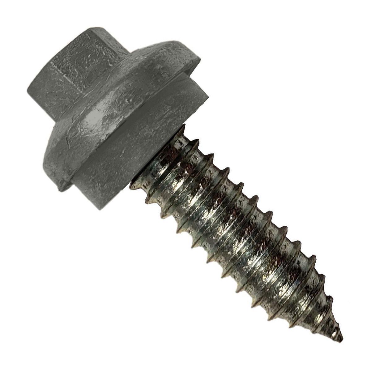 ST Fastening #17 x 1" Tapping ZXL Steelbinder Metal Roofing Stitch Screw, Hex-Washer Head - Burnished Slate | Qty. 2,500 (Carton)