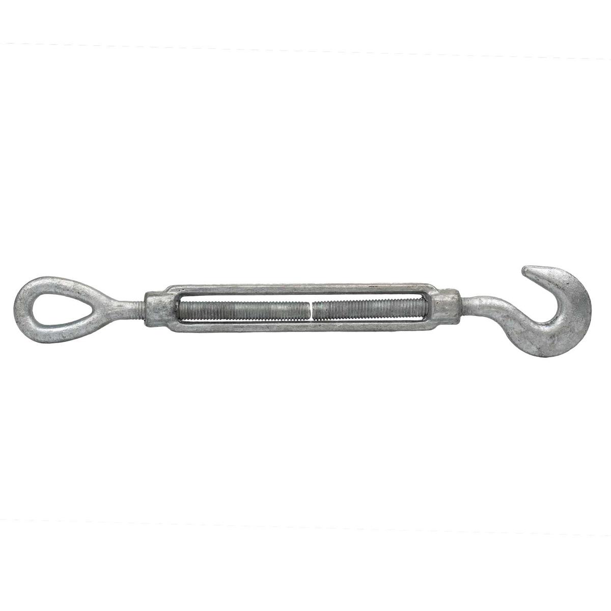 1" x 12" Hook & Eye Galvanized Turnbuckle