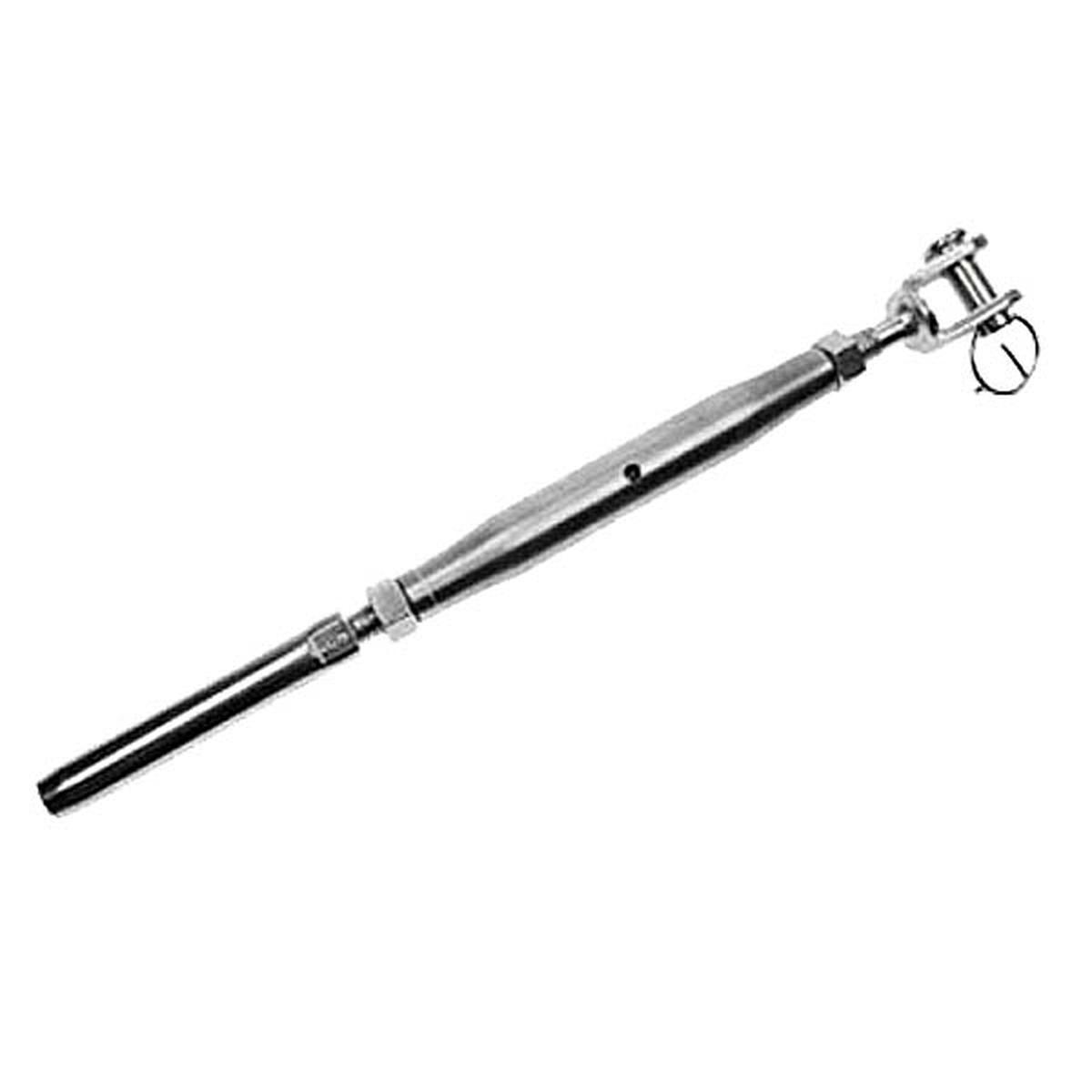5/16" x 4-3/16" Jaw & Swage Stud Stainless Steel Turnbuckle | 1/4" Cable