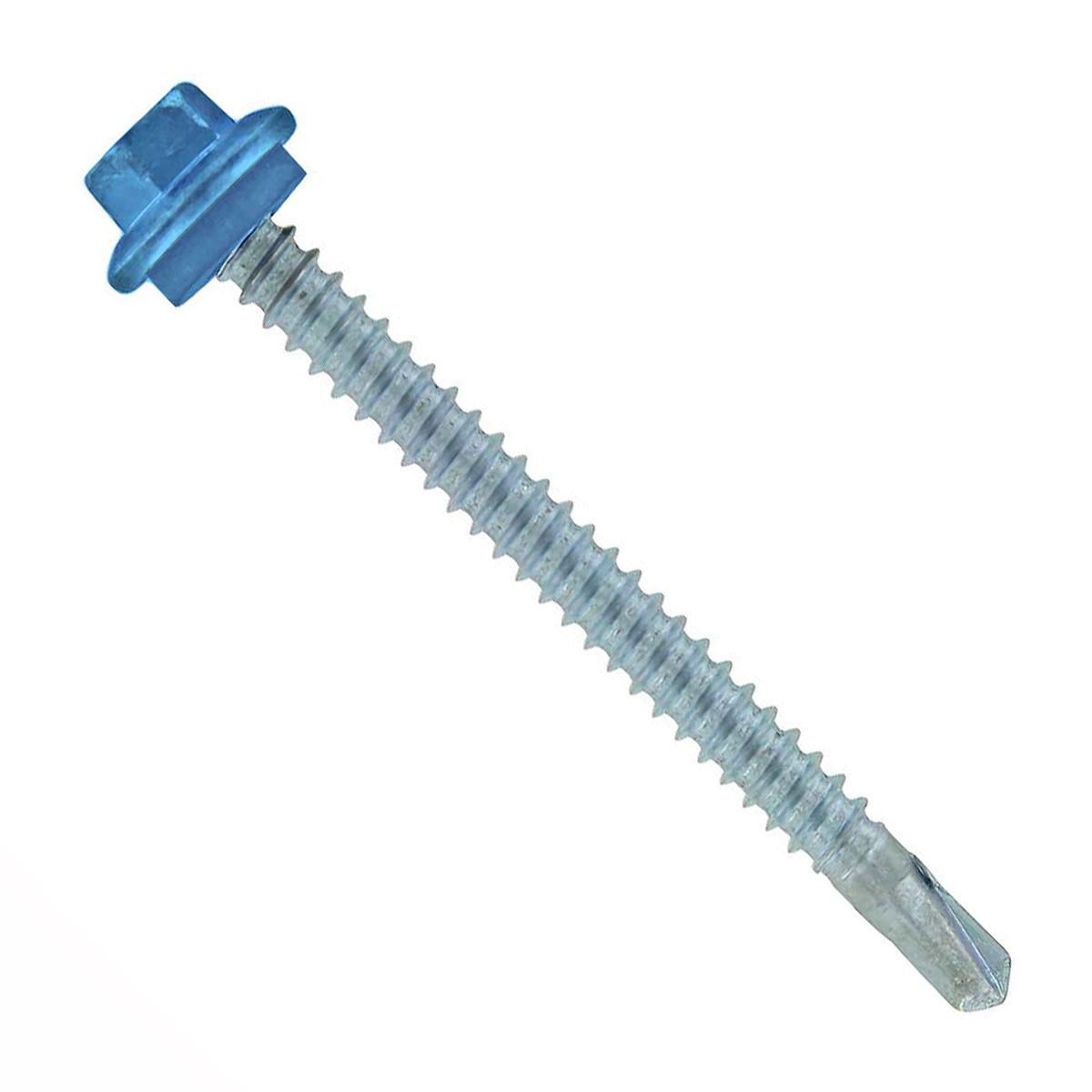 ST Fastening #12 x 2-1/2" Self-Drilling Maxx Steelbinder Metal Roofing Screw, Hex Washer Head - Hawaiian Blue | Qty. 1,500 (Carton)