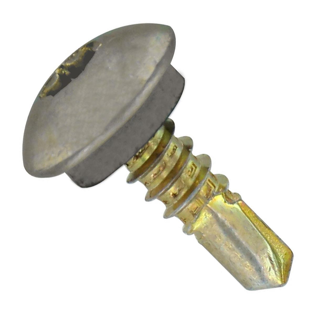 ST Fastening #12 x 3/4" Self-Drilling Eclipse Steelbinder Metal Roofing Screw, Star Truss Head - Ash Gray | Qty. 2,500 (Carton)