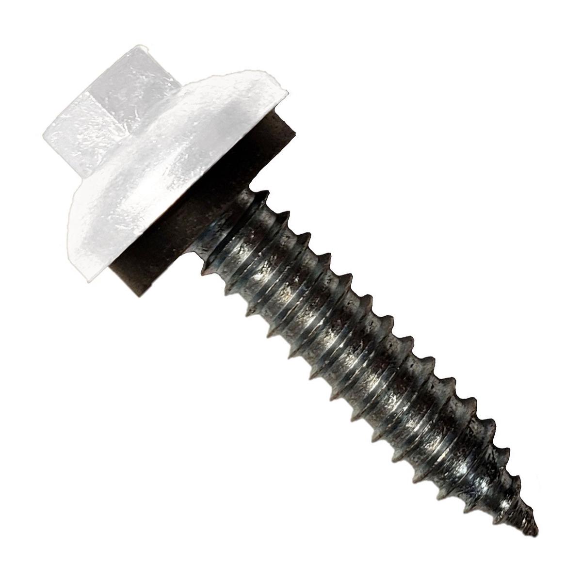 ST Fastening #14 x 1-1/4" ZXL Tapping Steelbinder Metal Roofing Screw - Bright White - Pkg 250