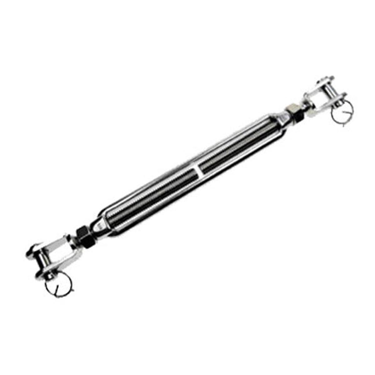 7/8" x 12" Jaw & Jaw Stainless Steel Turnbuckle