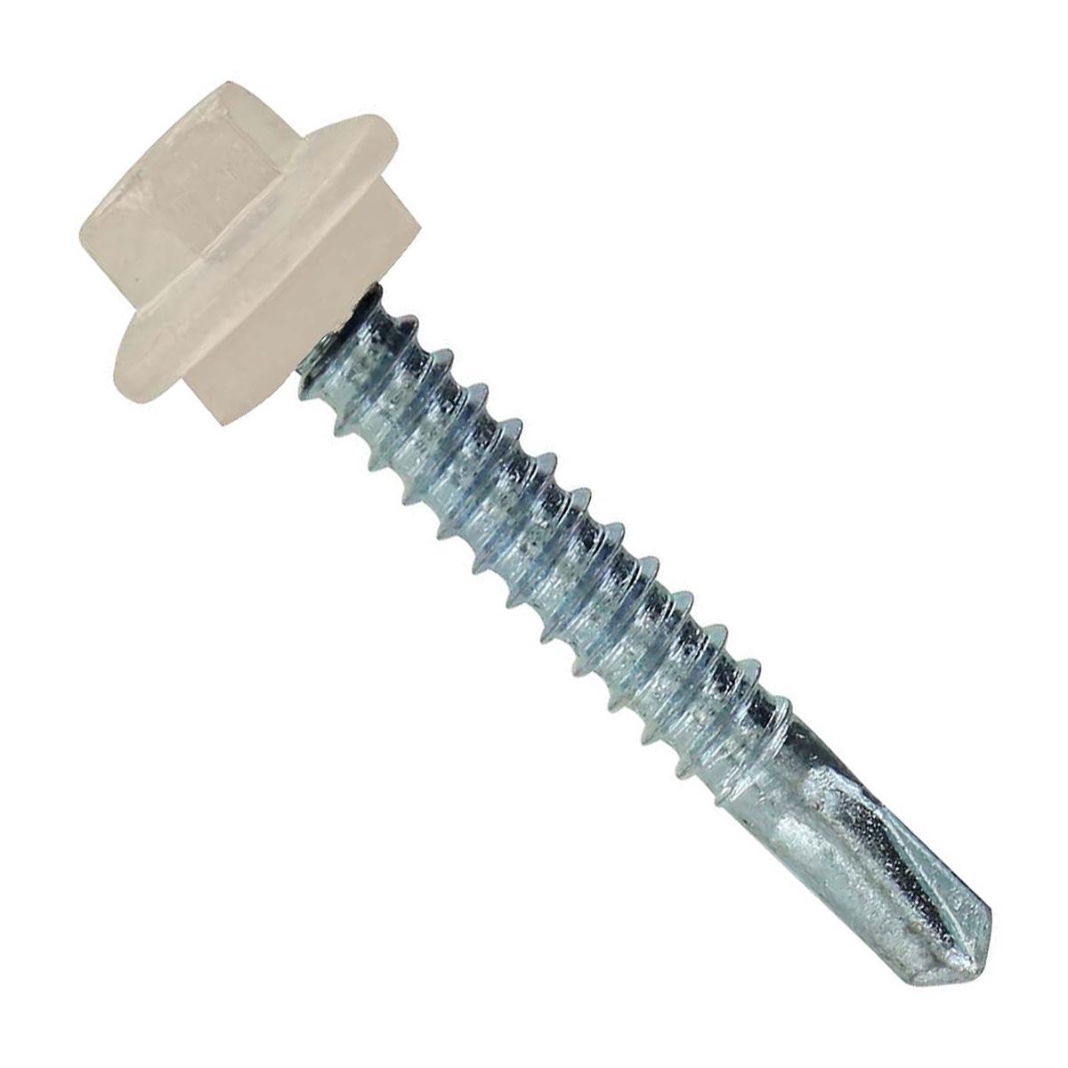 ST Fastening #12 X 1-1/2" Self-Drilling Maxx Steelbinder Metal Roofing Screw, Hex Washer Head - Light Stone | Qty. 120,000 (Pallet)