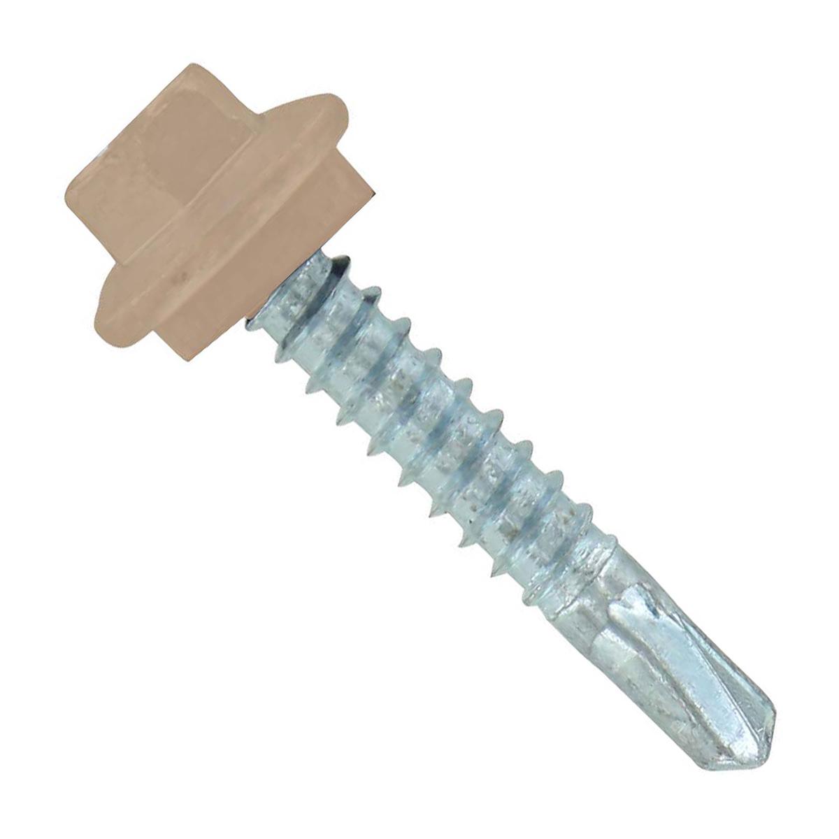 ST Fastening #12 X 1-1/4" Self-Drilling Maxx Steelbinder Metal Roofing Screw - Tan | Qty. 120,000 (Pallet)