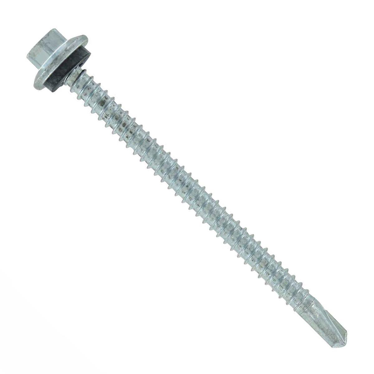 ST Fastening 12 x 3" Self-Drilling Maxx Steelbinder Metal Roofing Screw, Hex Washer Head - Electro-Galvanized, Qty. 250