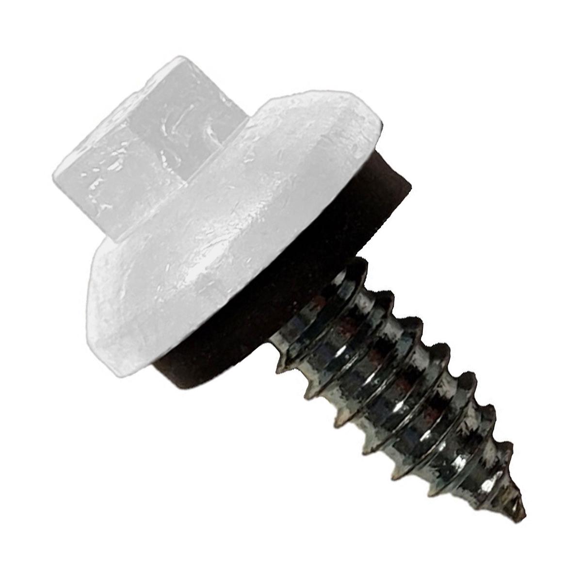 ST Fastening #14 x 3/4" Tapping ZXL Steelbinder Metal Roofing Screw, Hex Washer Head - Polar White - Qty. 2,500 (Carton)