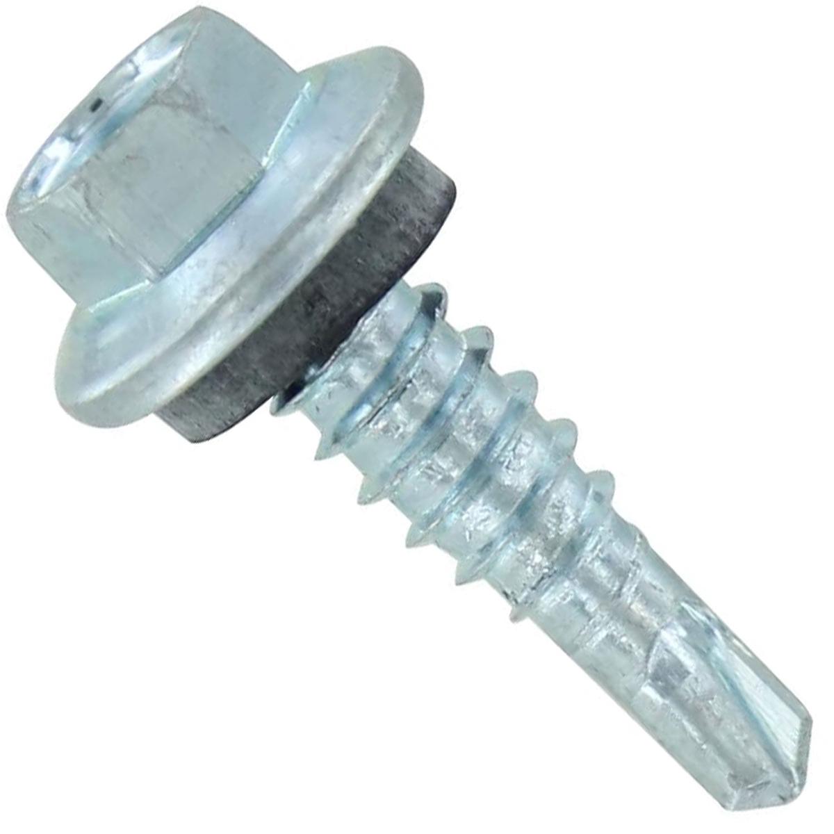 ST Fastening #14 X 7/8" Self-Drilling Maxx Steelbinder Metal Roofing Screw, Hex-Washer Head - Electro-Galvanized, Qty. 250
