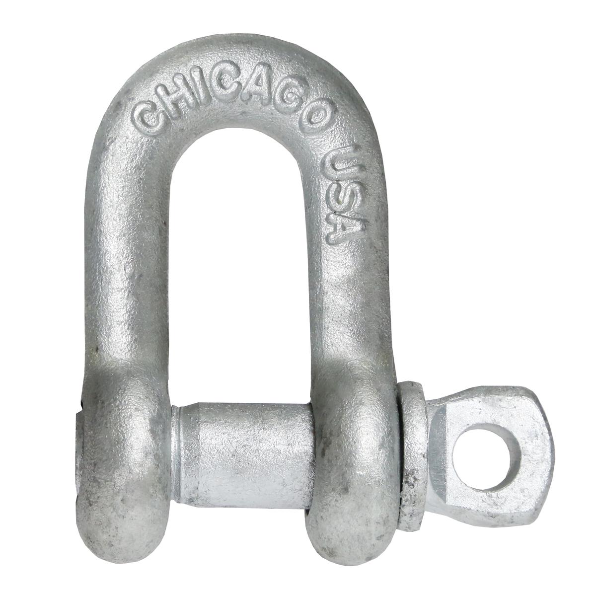 Screw Pin Chain Shackle - Chicago Hardware - 5/8" Galvanized Steel - 3.25 Ton