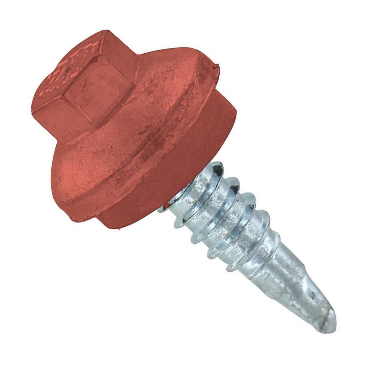 ST Fastening 1/4" x 7/8" ZXL Steelbinder Metal Roofing Stitch Screw - Copper, Pkg 250