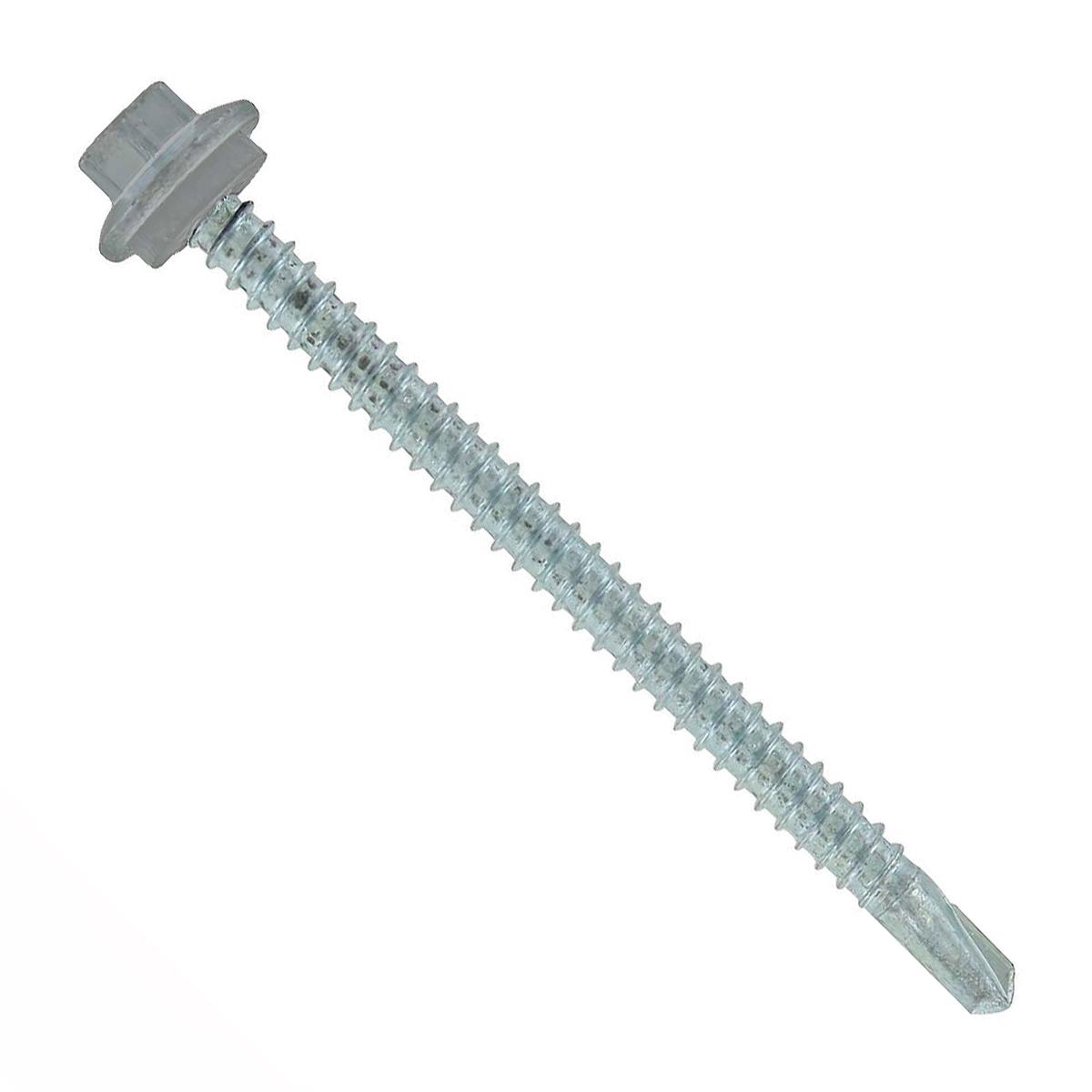ST Fastening 12 x 3" Self-Drilling Maxx Steelbinder Metal Roofing Screw, Hex Washer Head - Light Gray | Qty. 48,000 (Pallet)