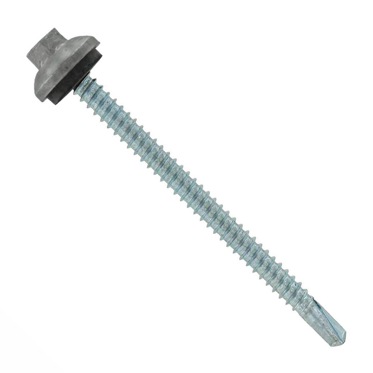 ST Fastening #12 x 3" ZXL Steelbinder Self-Drilling Metal Roofing Screw - Ash Gray, Pkg 250