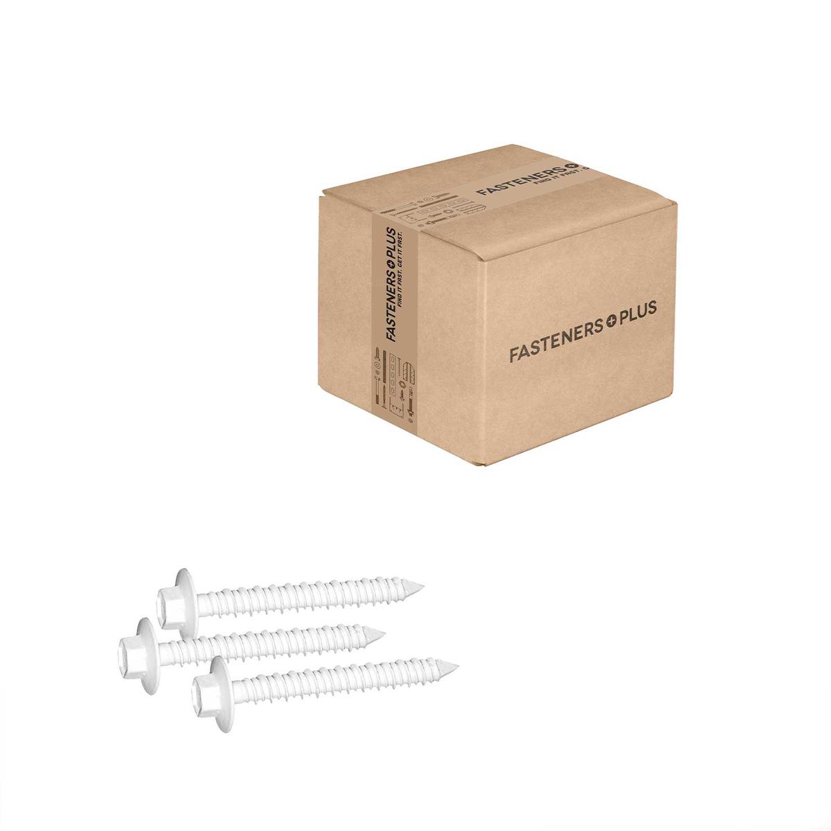 Tapcon 1/4" x 3-1/4" Maxi-Set Concrete Screws - White Ultrashield | Qty. 50 Pack