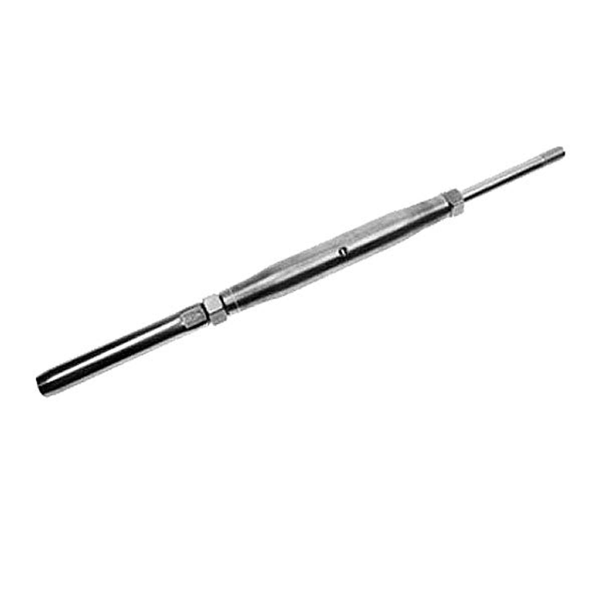 1/2" x 6" Threaded Rod/Swage Stud Stainless Steel Turnbuckle | 5/16" Cable