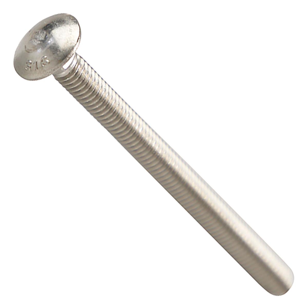 Conquest 5/16" x 4" Carriage Bolt - 316 Stainless Steel | Qty. 250 (Carton)