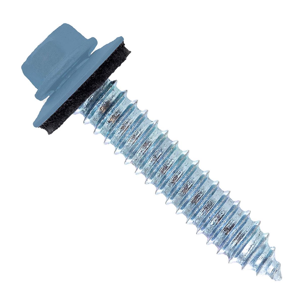 ST Fastening #17 x 1-1/2" Tapping Steelbinder Metal Roofing Screw - Hawaiian Blue - Pkg 250