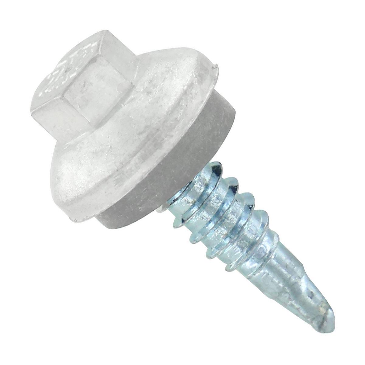 ST Fastening 1/4" x 7/8" ZXL Steelbinder Metal Roofing Stitch Screw - Polar White, Pkg 250