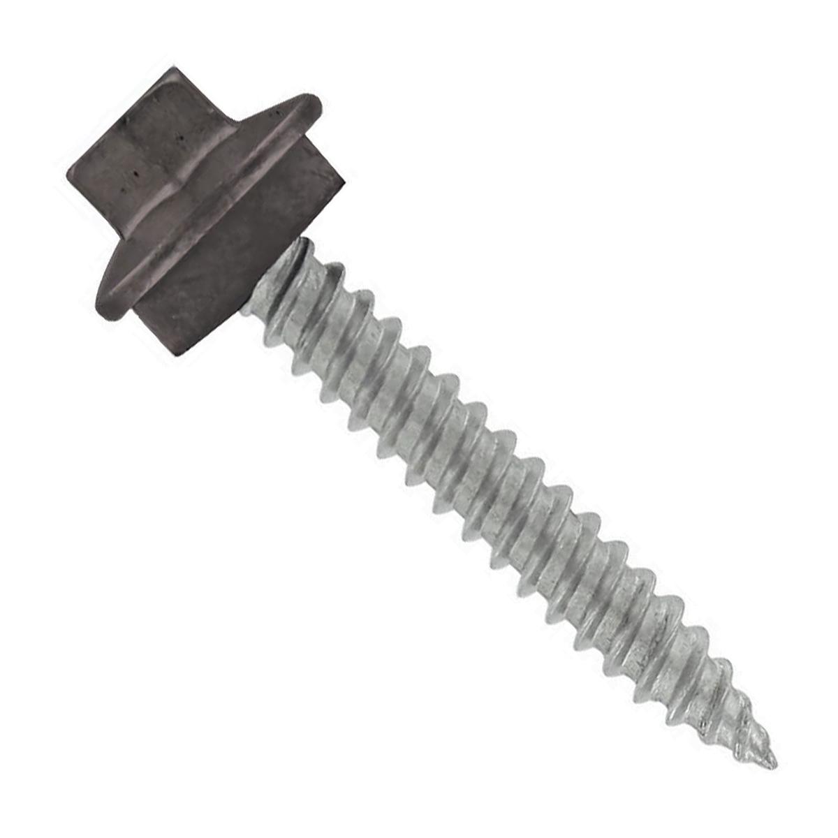 ST Fastening #10 x 1" SS Woodbinder Metal Roofing Screw - Charcoal Gray | Qty. 3,000 (Carton)
