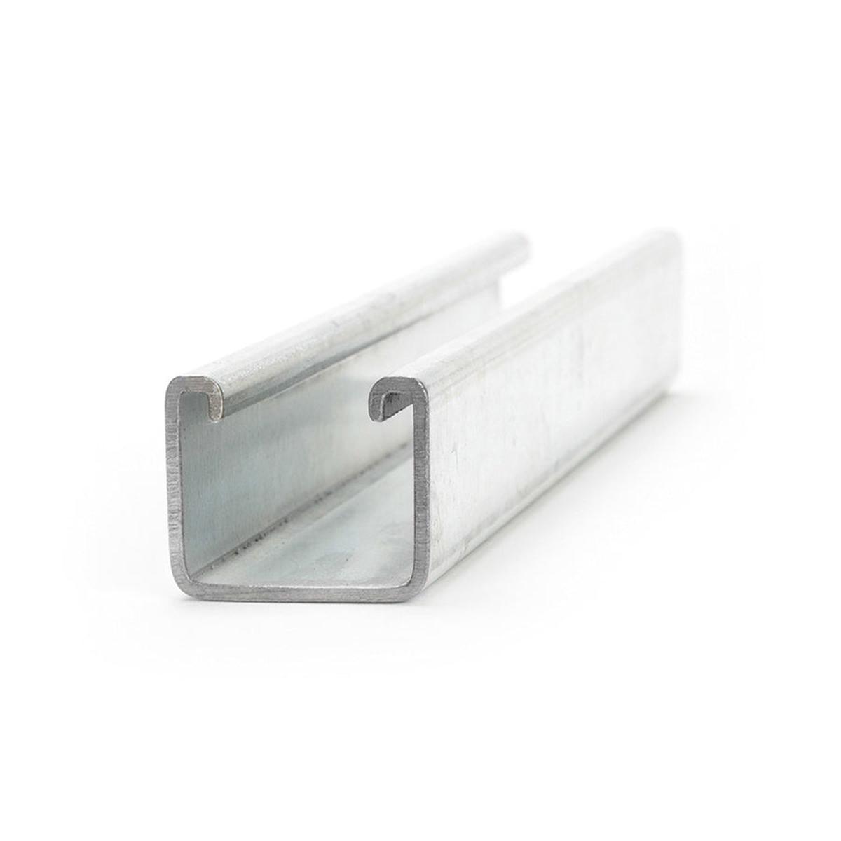 1-5/8" x 1-3/8" Solid Strut Channel with Short Slots 10 ft. - Plain