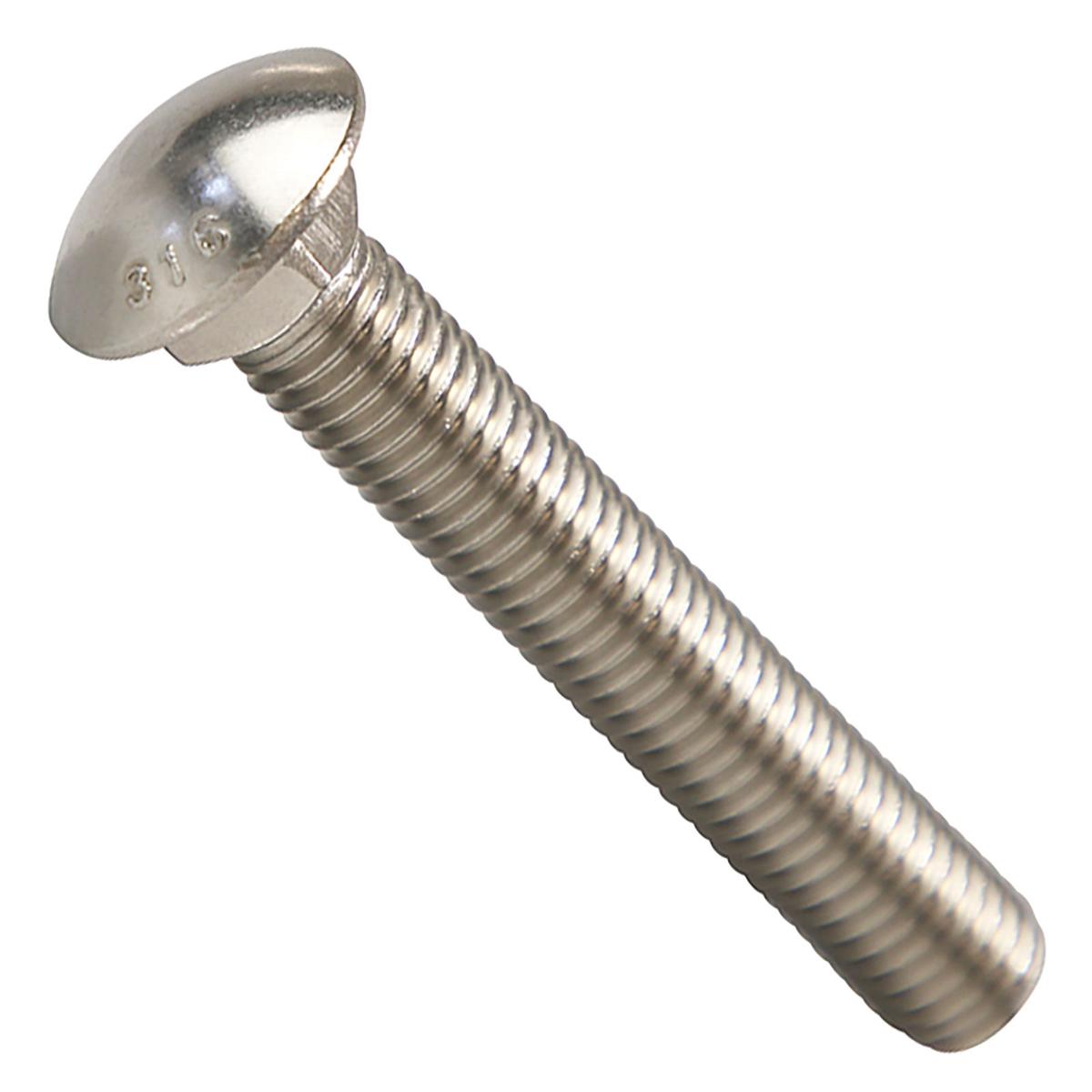 Conquest 5/8" x 4" Carriage Bolt - 316 Stainless Steel | Qty. 2,700 (Pallet)
