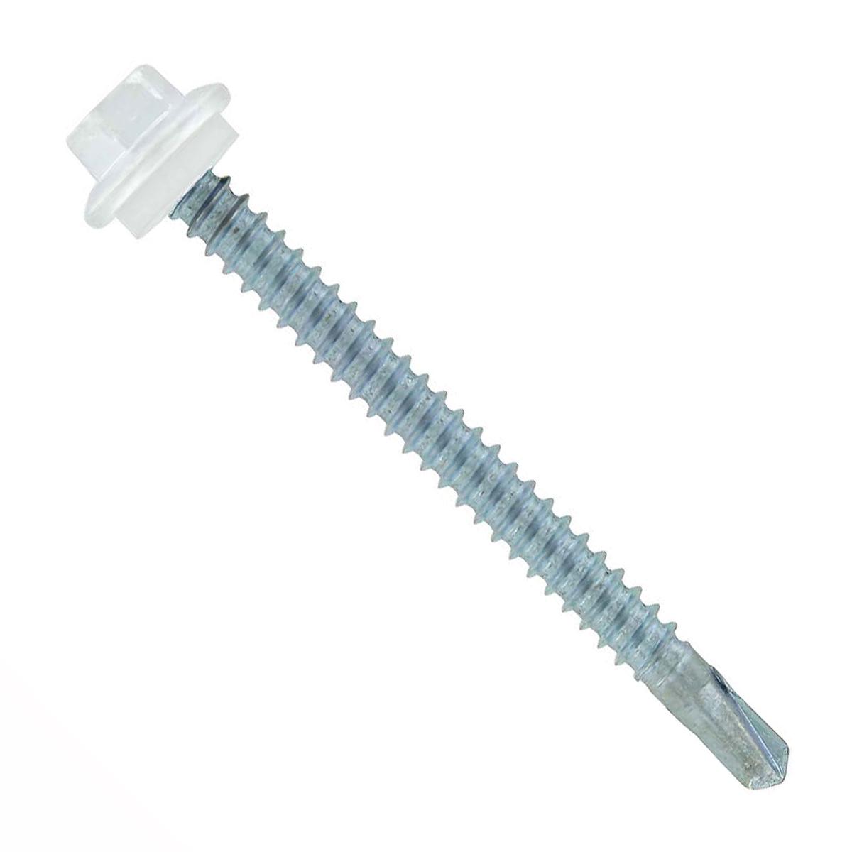 ST Fastening #12 x 2-1/2" Self-Drilling Maxx Steelbinder Metal Roofing Screw, Hex Washer Head - Bright White, Qty. 250