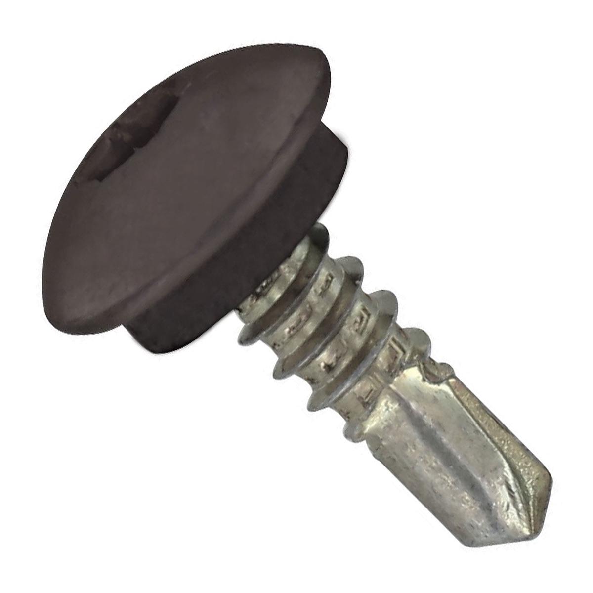 ST Fastening #12 x 3/4" Self-Drilling Eclipse Steelbinder Metal Roofing Screw, Star Truss Head - Charcoal Gray, Qty. 250