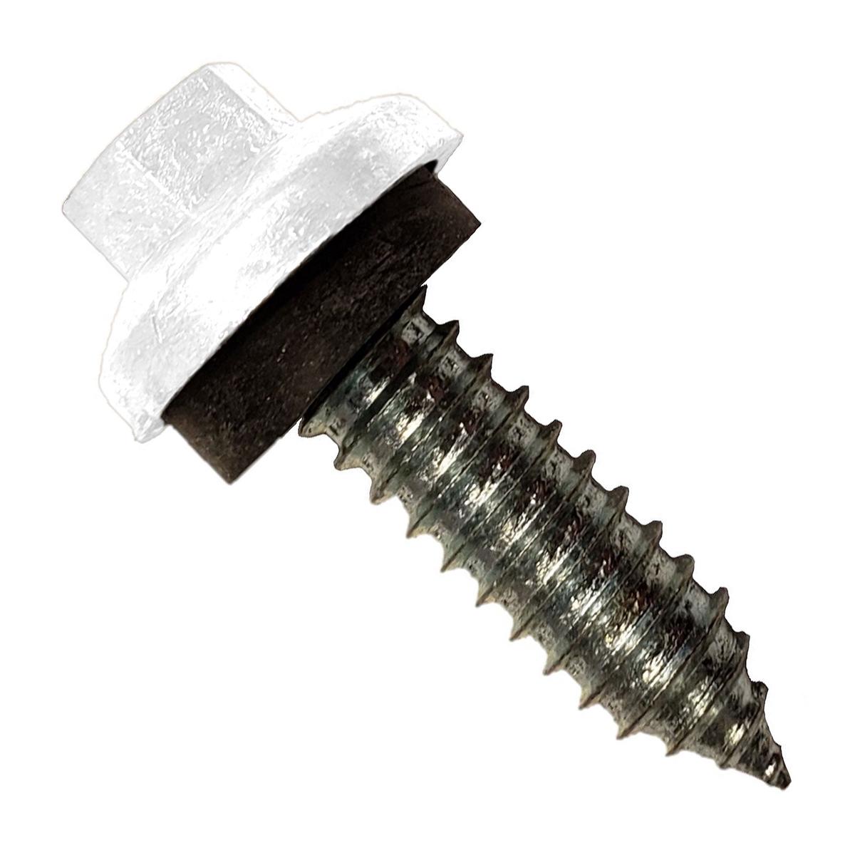 ST Fastening #17 x 1" Tapping ZXL Steelbinder Metal Roofing Stitch Screw, Hex-Washer Head - Bright White | Qty. 2,500 (Carton)