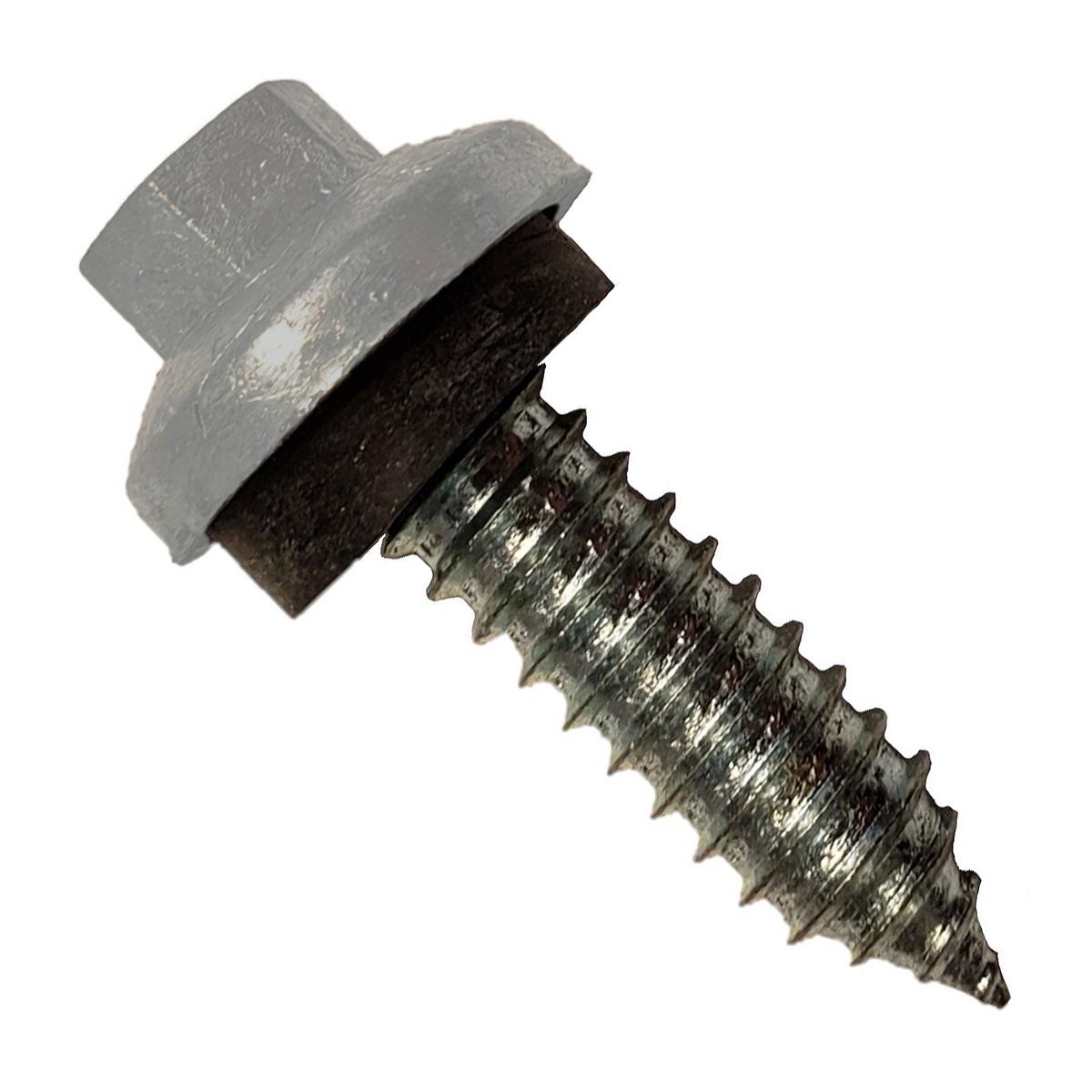 ST Fastening #17 x 1" ZXL Tapping Steelbinder Metal Roofing Stitch Screw - Light Gray - Pkg 250