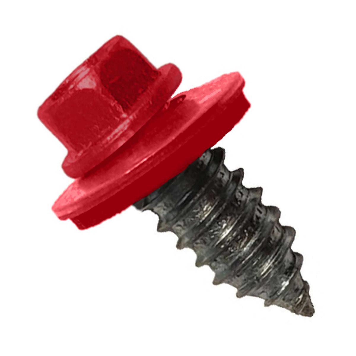 ST Fastening #17 x 3/4" Tapping Steelbinder Metal Roofing Screw, Hex Washer Head - Crimson | Qty. 2,500 (Carton)