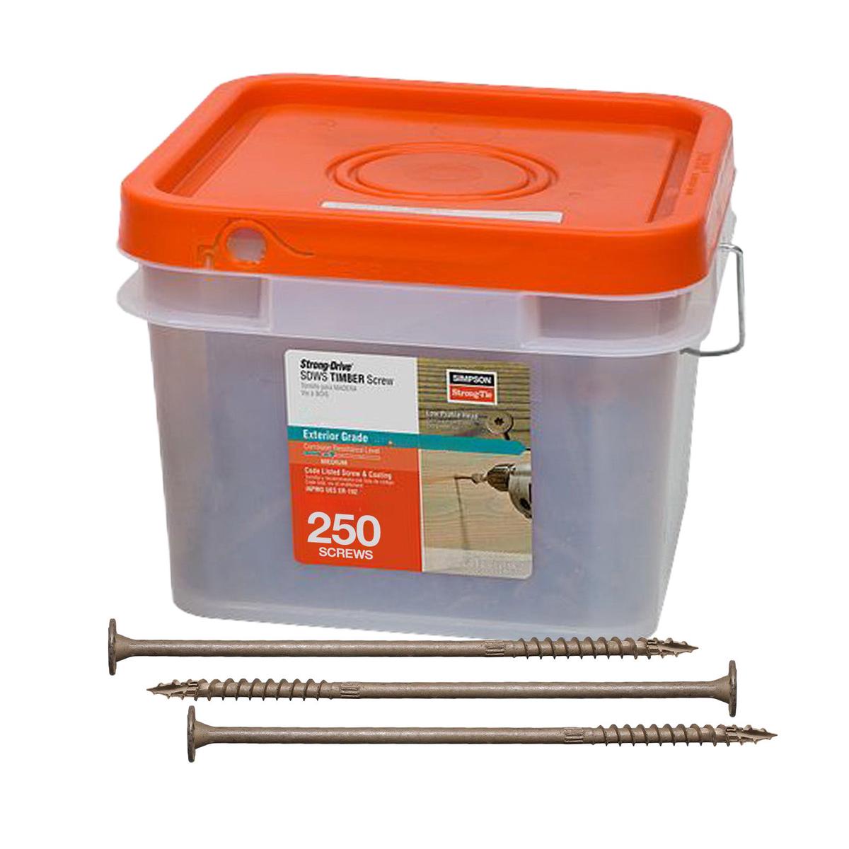 0.220" x 8" Strong-Tie SDWS22800DBMB Timber Screw - Double Barrier Coating, Tan | Qty. 250