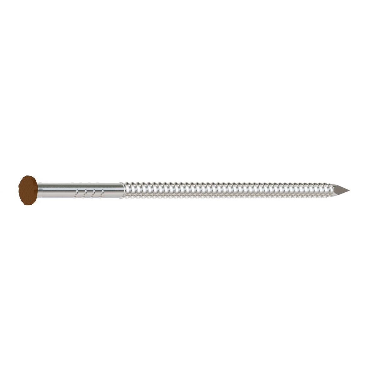 6d (2") - 304 Stainless Steel Painted Siding Nail - Dark Brown, 1 lb. Pkg