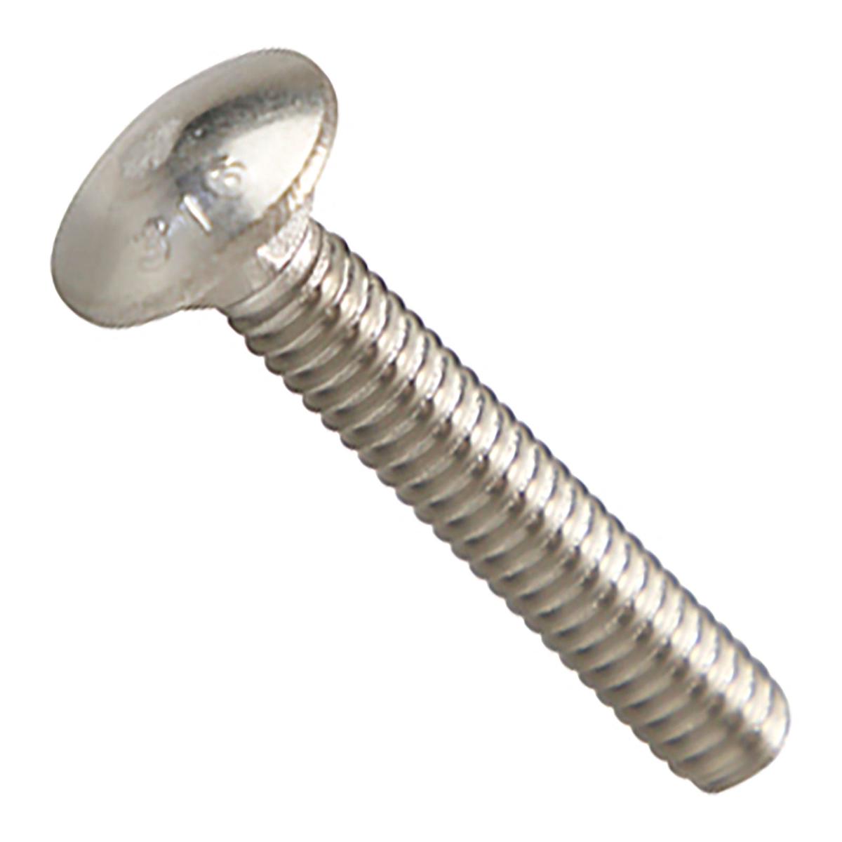 Conquest 1/4" x 1-1/2" Carriage Bolt - 316 Stainless Steel | Qty. 1000 (Carton)