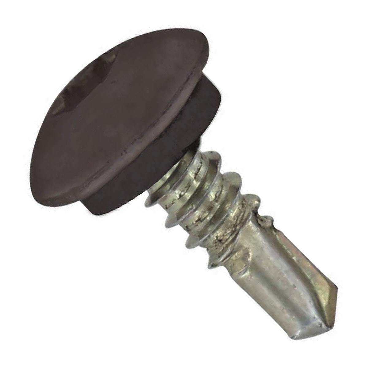 ST Fastening 1/4"-14 x 7/8" Eclipse Steelbinder Metal Roofing Stitch Screw - Charcoal Gray, Pkg 250