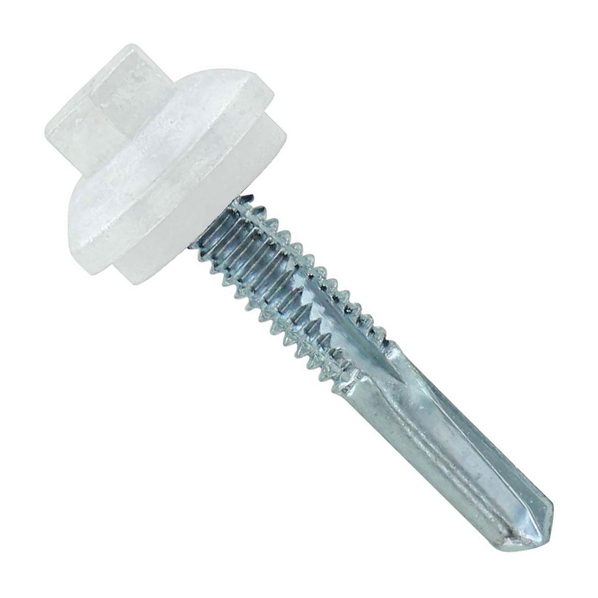 ST Fastening #12 x 1-1/4" Self-Drilling ZXL HG Steelbinder Metal Roofing Screw, Hex Cupped Washer Head - Bright White | Qty. 2,000 (Carton)