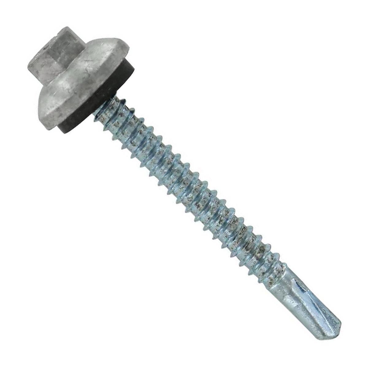 ST Fastening #12 x 2" ZXL Steelbinder Self-Drilling Metal Roofing Screw - Ash Gray, Pkg 250