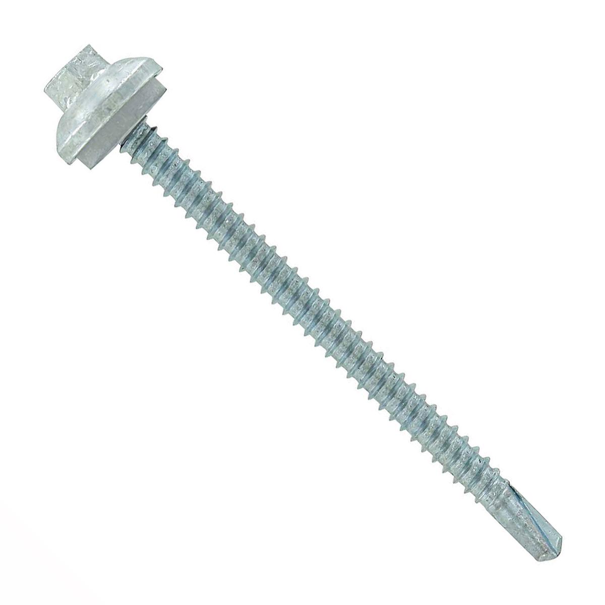 ST Fastening #12 x 3" ZXL Steelbinder Self-Drilling Metal Roofing Screw - Light Gray, Pkg 250