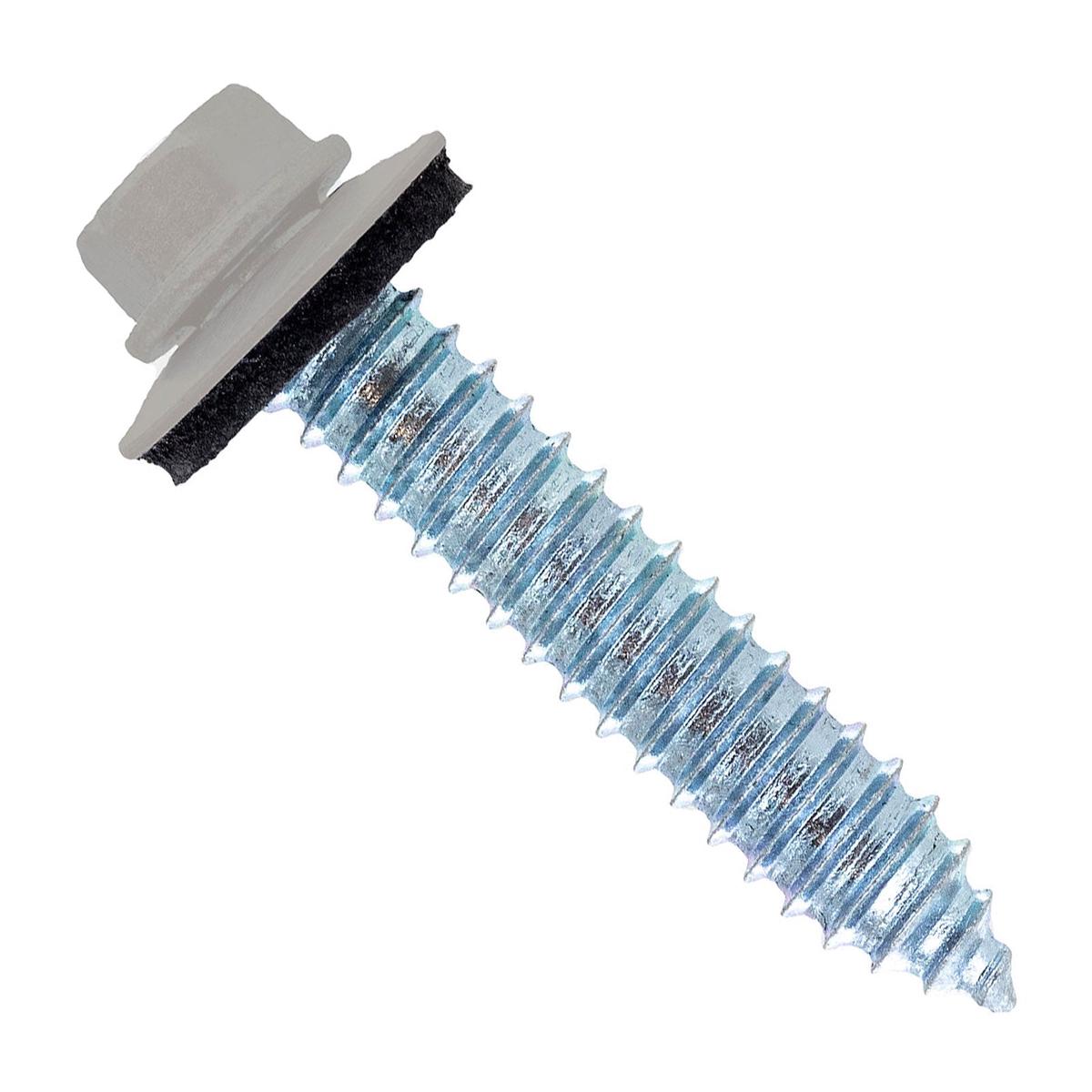 ST Fastening #17 x 1-1/2" Tapping Steelbinder Metal Roofing Screw - Ash Gray - Pkg 250