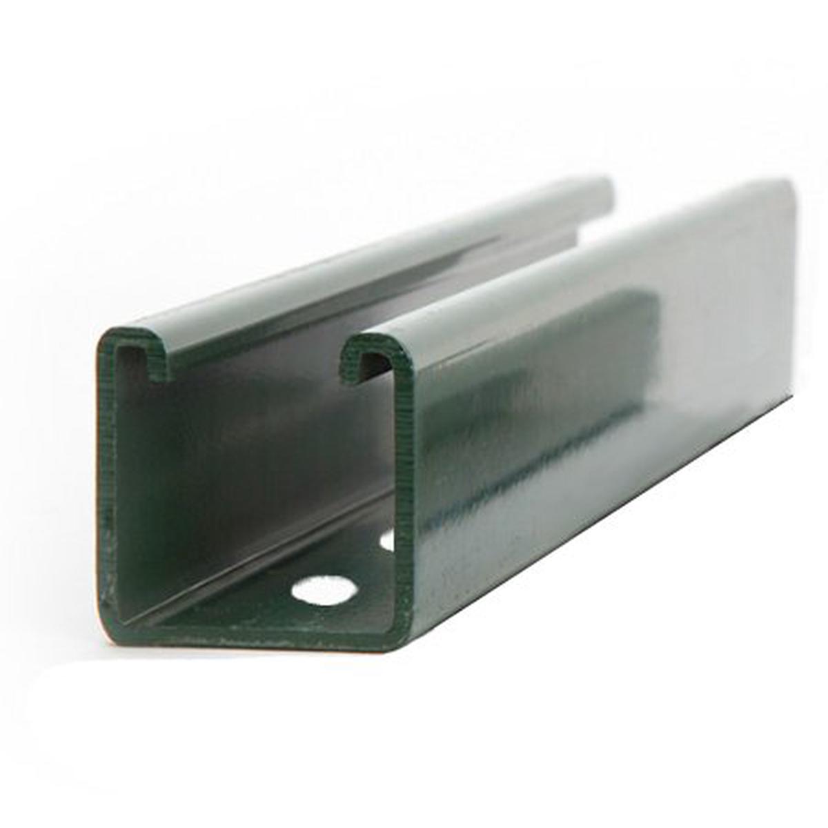 1-5/8" x 2-7/16 Short Slot Strut Channel 5 ft. - Green Powder Coat/Paint