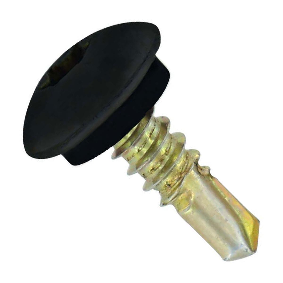 ST Fastening 1/4"-14 x 7/8" Self-Drilling Eclipse Steelbinder Metal Roofing Screw - Black | Qty. 2,500 (Carton)
