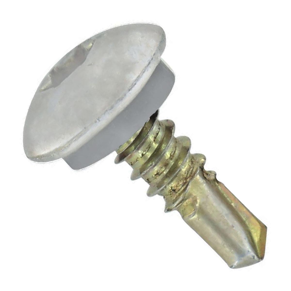 ST Fastening 1/4" x 7/8" Self-Drilling Eclipse Steelbinder Metal Roofing Stitch Screw, Truss Head - Alamo White | Qty. 120,000 (Pallet)