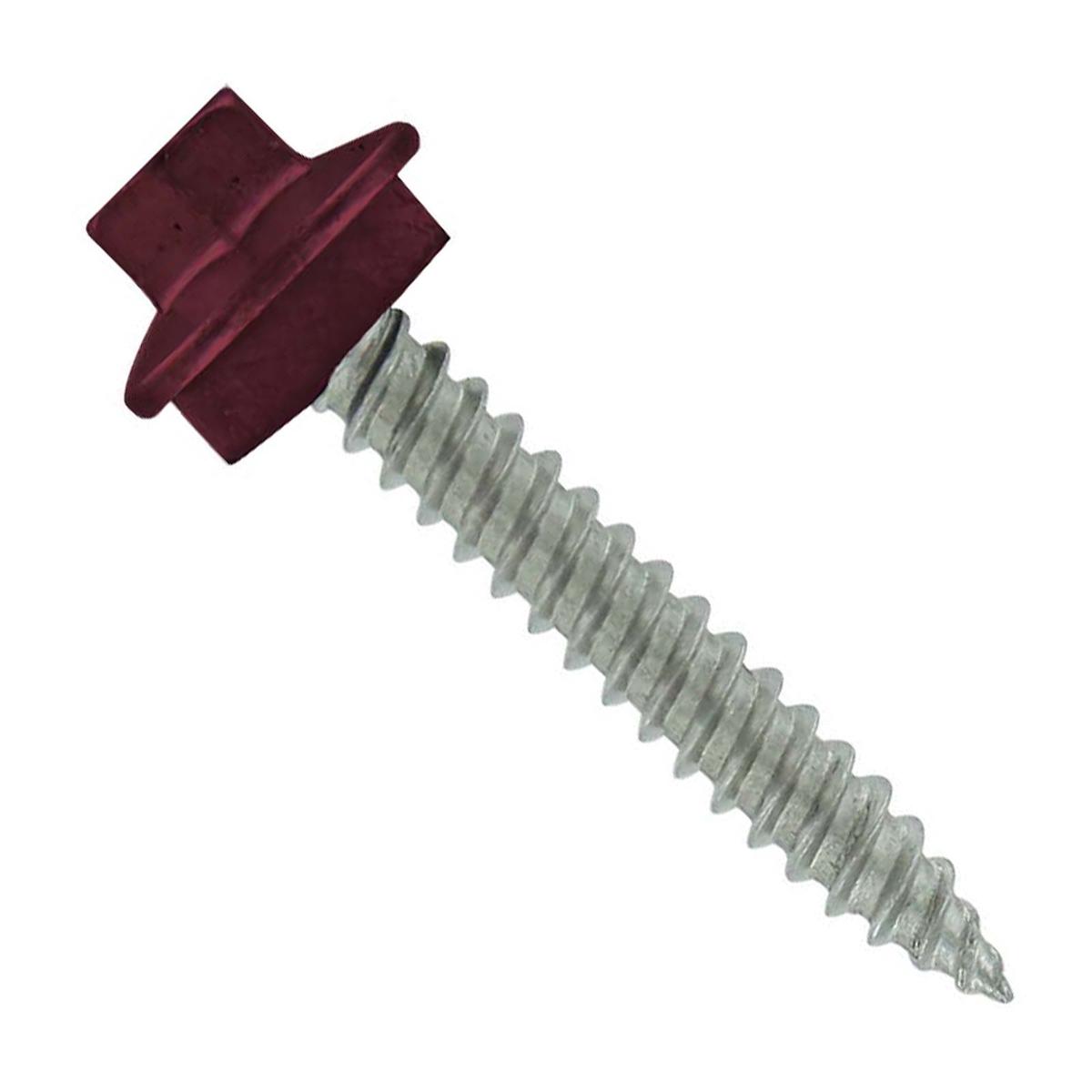 ST Fastening #10 x 1" SS Woodbinder Metal Roofing Screw - Burgundy | Qty. 3,000 (Carton)