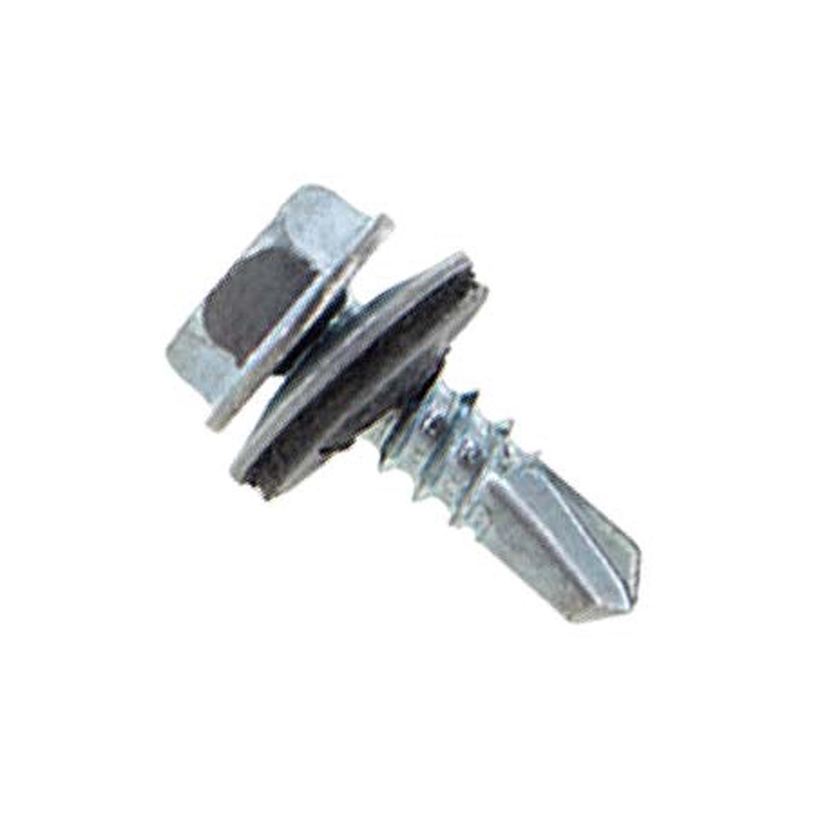 ST Fastening #10 x 5/8" Self-Drilling HWH Steelbinder Metal Roofing Screw with Washer, Hex Washer Head - Electro-Galvanized, Qty. 250