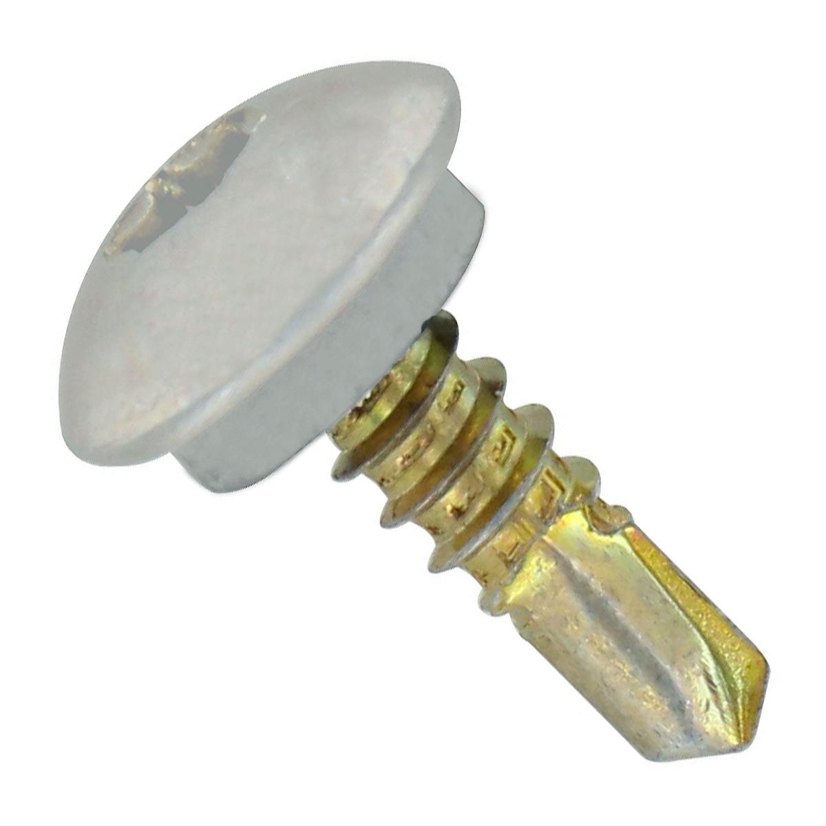 ST Fastening #12 x 3/4" Self-Drilling Eclipse Steelbinder Metal Roofing Screw, Star Truss Head - Alamo White | Qty. 120,000 (Pallet)