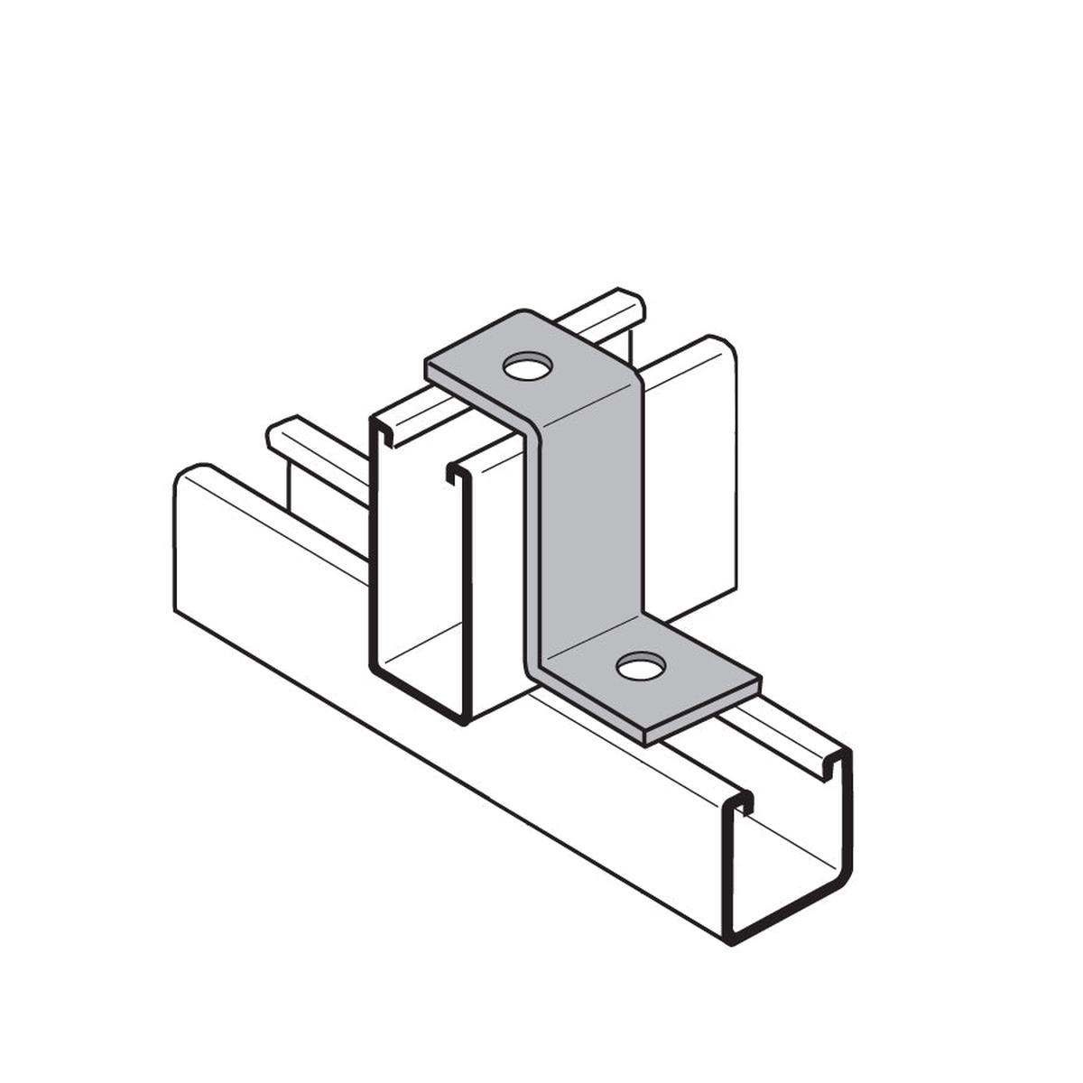 Z Fitting For 1-5/8" Channel Height - 304 Stainless Steel