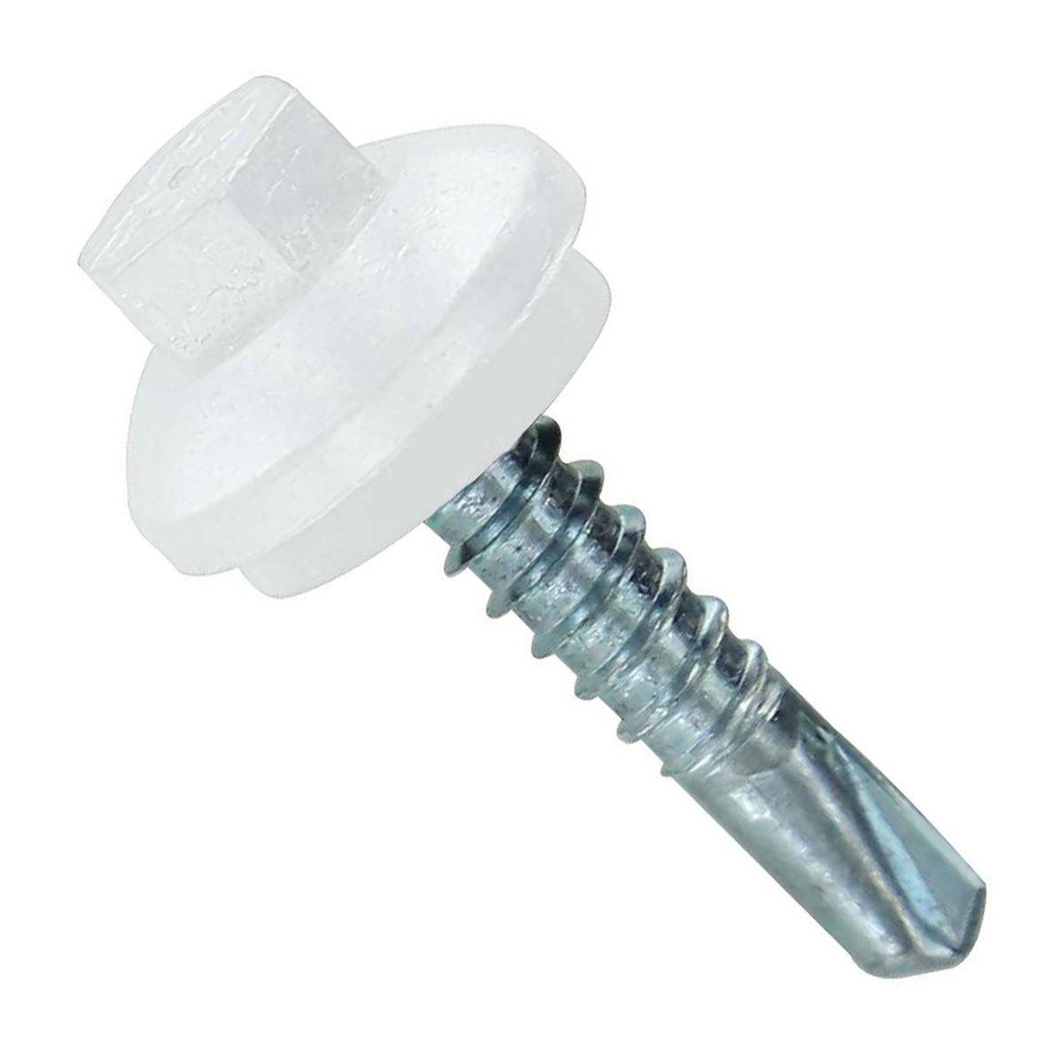 ST Fastening #12 x 1" Self-Drilling ZXL Steelbinder Metal Roofing Screw, Hex-Washer Head - Bright White | Qty. 96,000 (Pallet)