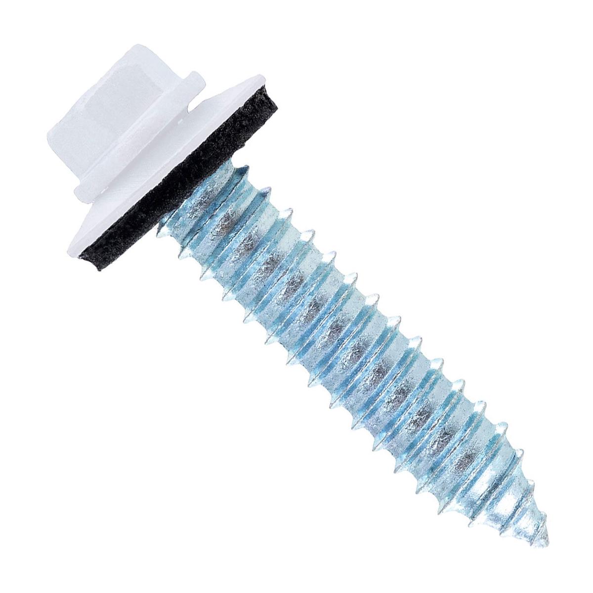 ST Fastening #17 x 1-1/4" Tapping Steelbinder Metal Roofing Screw, Hex-Washer Head - Bright White | Qty. 2,000 (Carton)