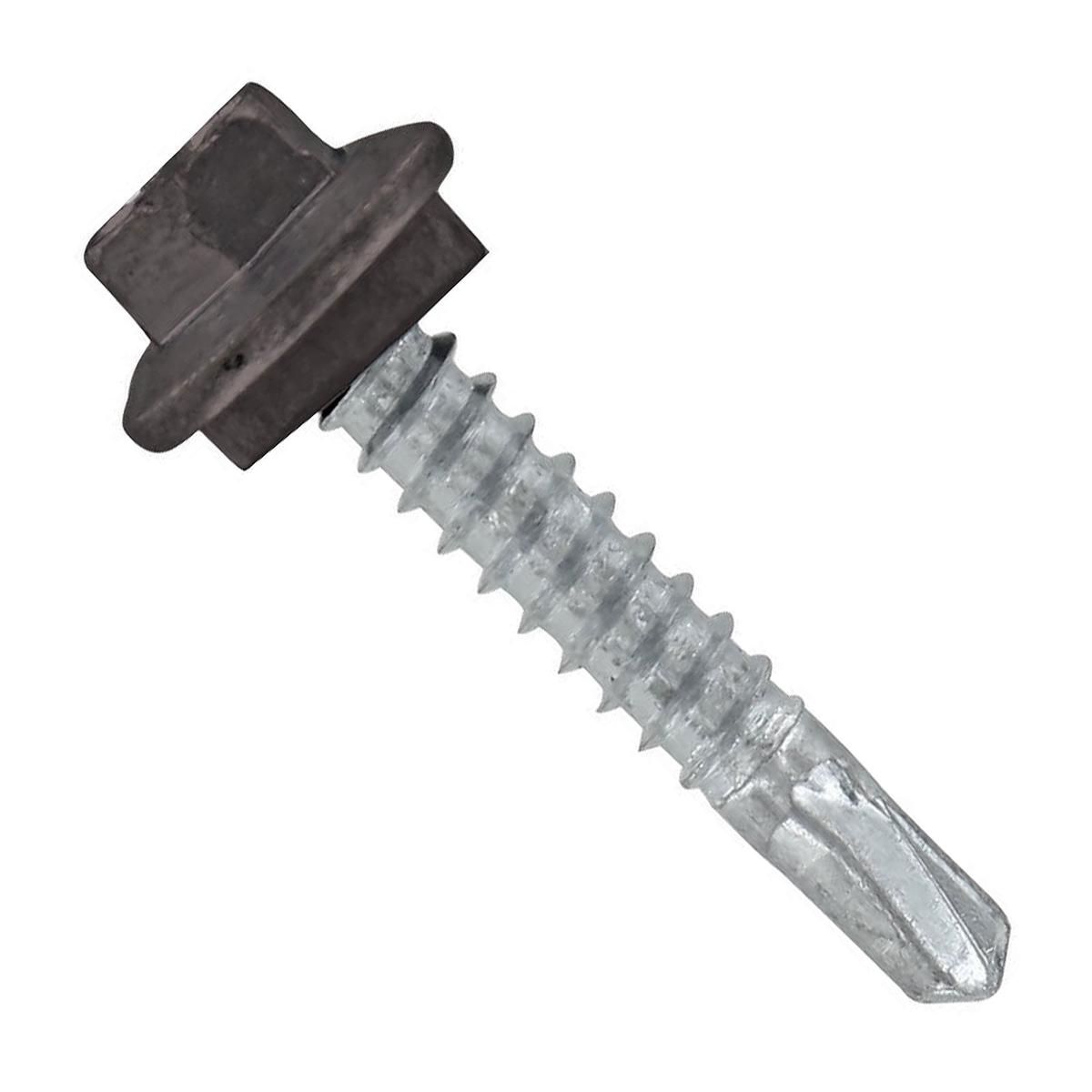 ST Fastening #12 X 1-1/4" Self-Drilling Maxx Steelbinder Metal Roofing Screw - Charcoal Gray | Qty. 2,500 (Carton)