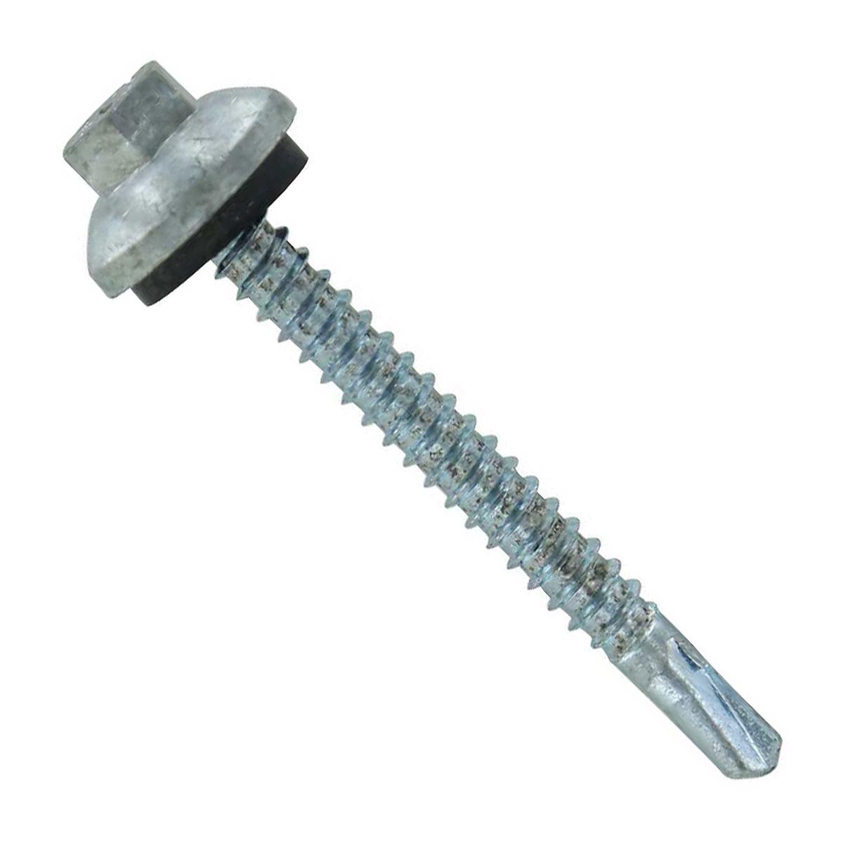 ST Fastening #12 x 2" ZXL Steelbinder Self-Drilling Metal Roofing Screw - Electro-Galvanized, Pkg 250