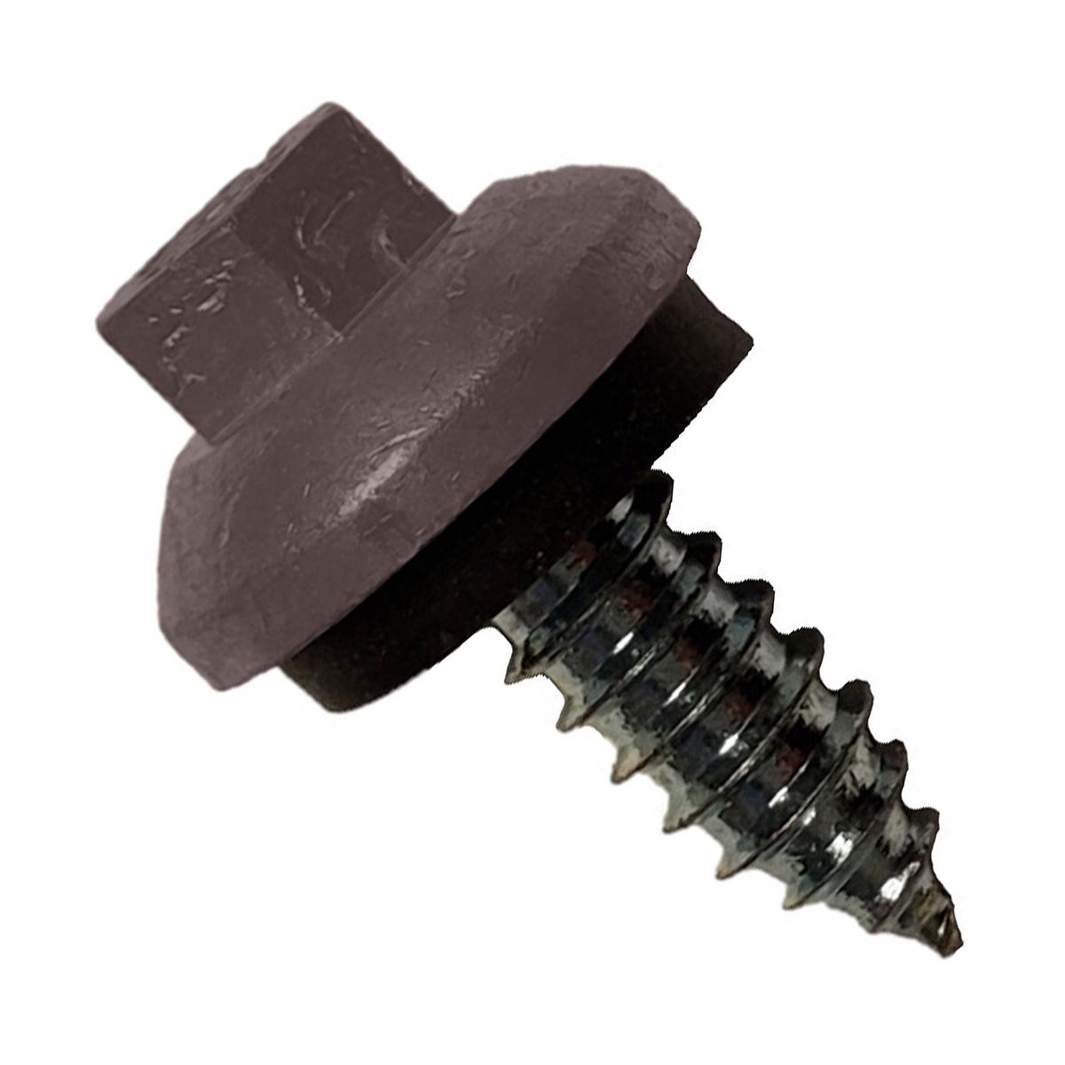 ST Fastening #14 x 3/4" Tapping ZXL Steelbinder Metal Roofing Screw, Hex Washer Head - Charcoal Gray - Qty. 2,500 (Carton)